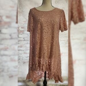 Chic Soul Lace High Low Top Size 2X